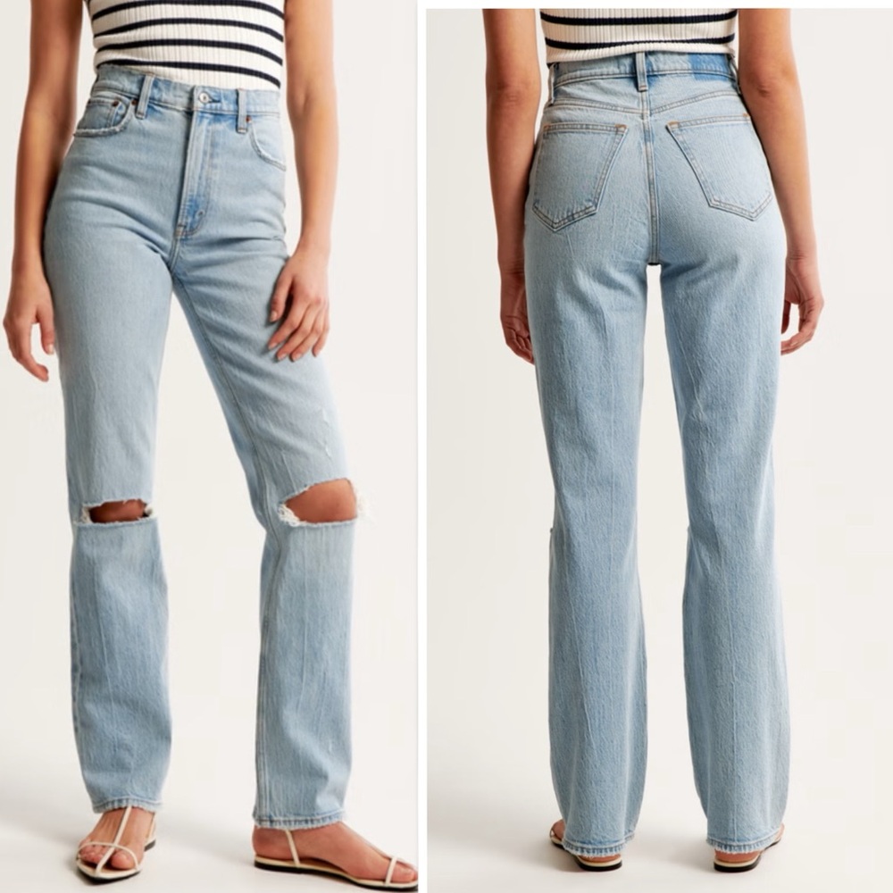 Abercrombie & Fitch The '90s Straight Ultra High Rise Comfort Stretch Jean Sz 36